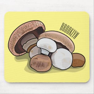 Mushroom cartoon illustration  mouse pad