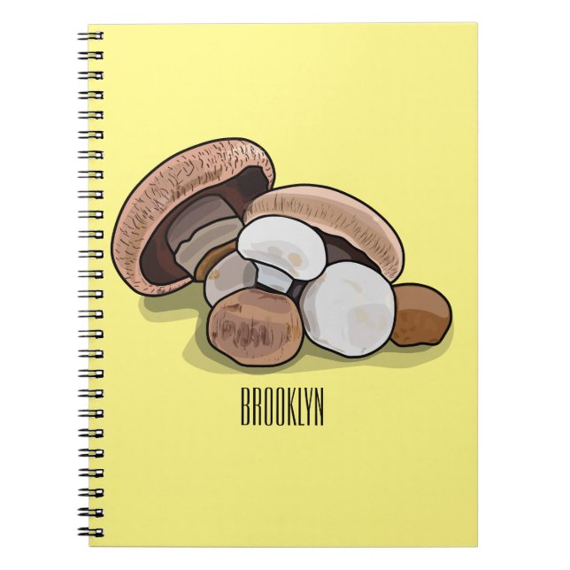 Mushroom cartoon illustration  notebook (Front)