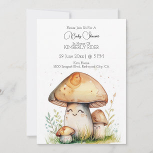 Mushroom Cartoon Invitation