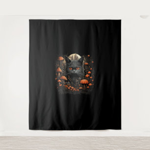 Mushroom Cat Cottagecore Aesthetic Goth Art Emo My Tapestry