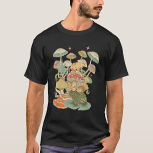 Mushroom Cat Moon Frog Goblincore Aesthetic T-Shirt