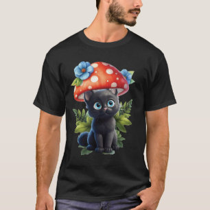 Mushroom Cat Never Forget Your Morels T-Shirt
