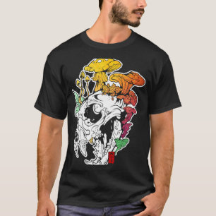 Mushroom Cat Skull T-Shirt