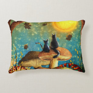Mushroom Cats  Decorative Cushion