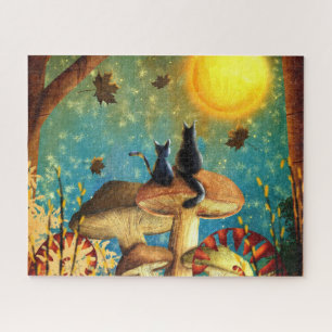 Mushroom Cats  Jigsaw Puzzle