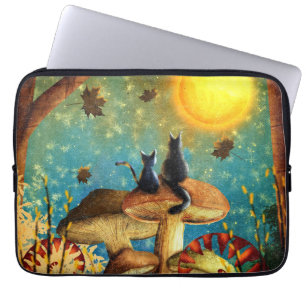 Mushroom Cats Laptop Sleeve