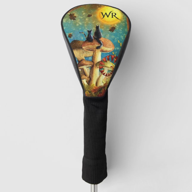 Mushroom Cats Monogram Golf Head Cover (Front)