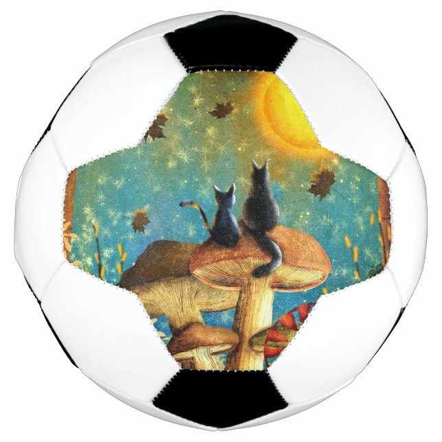 Mushroom Cats  Soccer Ball (Front)