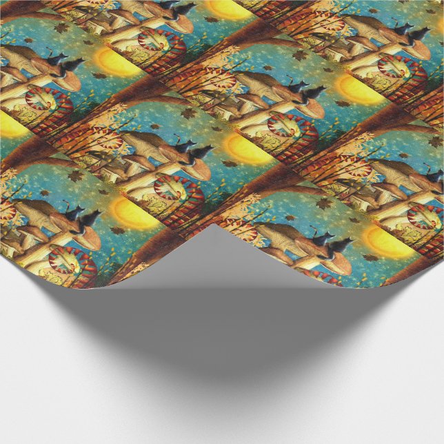 Mushroom Cats  Wrapping Paper (Corner)
