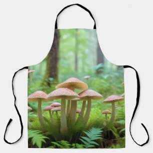 Mushroom Close-up Forest Tranquil Nature Season Apron