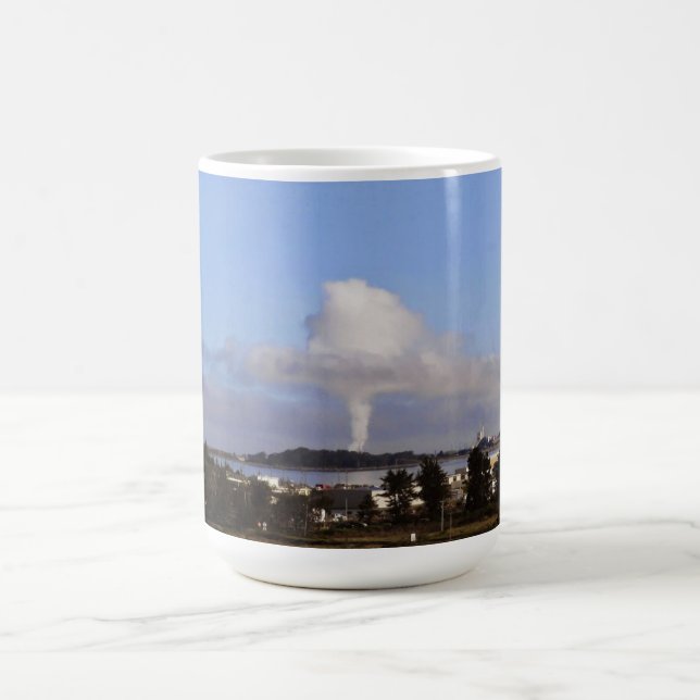 Mushroom Cloud at Bioenergy Factory Coffee Mug (Center)