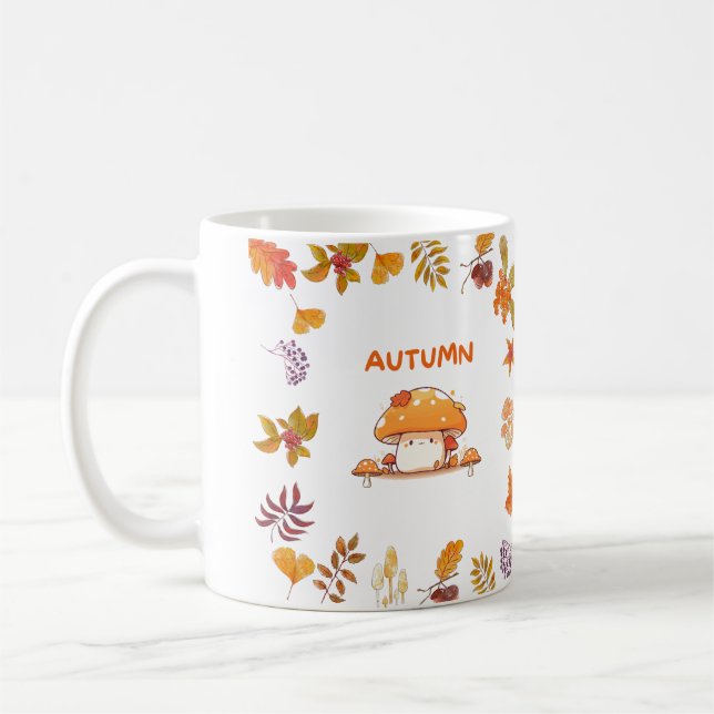 mushroom coffee mug (Left)