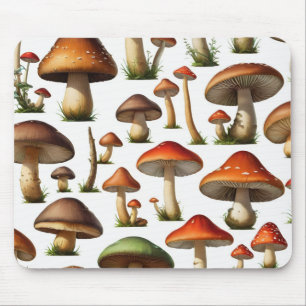 Mushroom Collection Pattern Design Mouse Pad