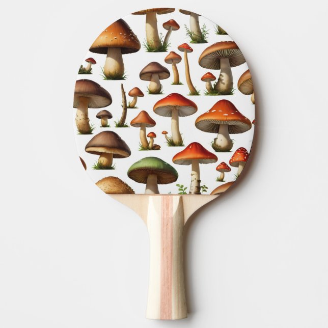Mushroom Collection Pattern Design Ping Pong Paddle (Front)
