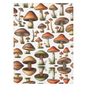Mushroom Collection Pattern Design Tablecloth