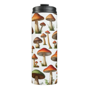 Mushroom Collection Pattern Design Thermal Tumbler