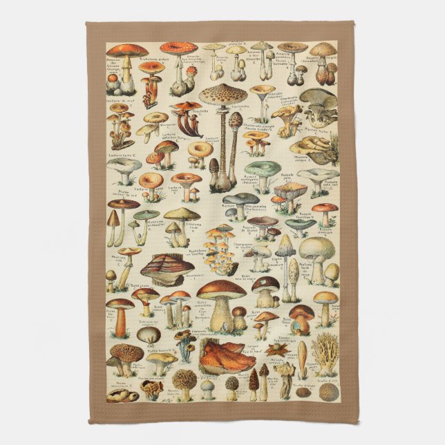 Mushroom Collection Tea Towel (Vertical)