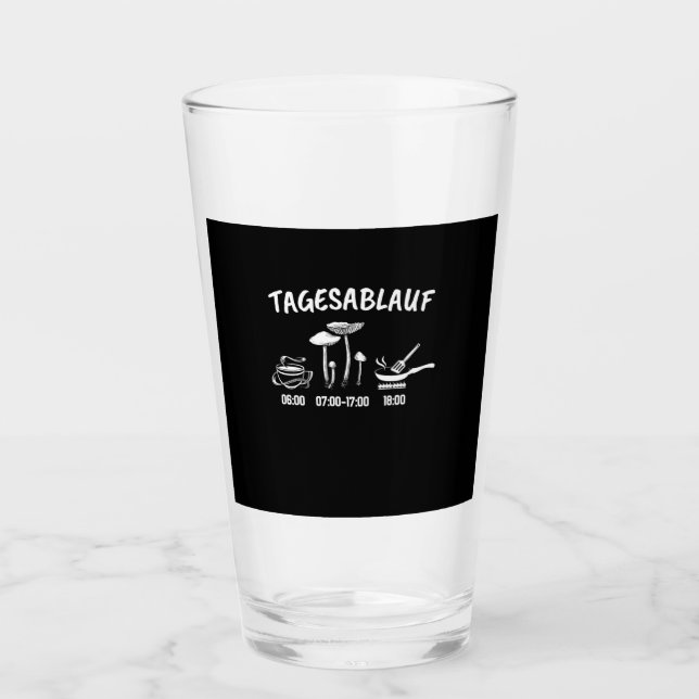 Mushroom Collector Timetable Glass (Front)