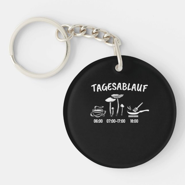 Mushroom Collector Timetable Key Ring (Front)