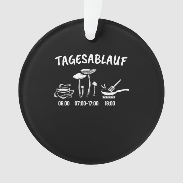 Mushroom Collector Timetable Ornament (Front)