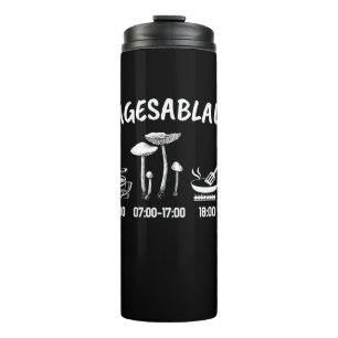 Mushroom Collector Timetable Thermal Tumbler