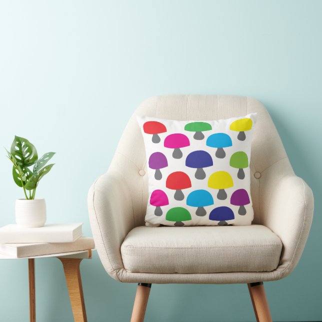Mushroom Colourful Mushroom  Cushion (Chair)