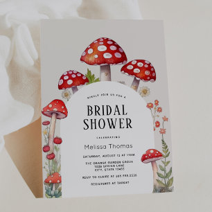 Mushroom Cottage Woodland Bridal Shower Invitation