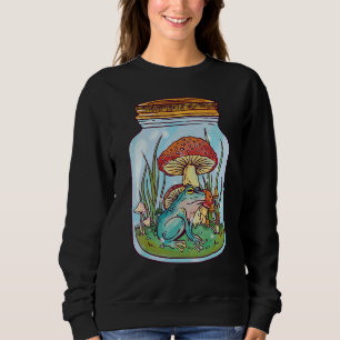 Mushroom Cottagecore Nature Goblincore Cute Frog J Sweatshirt