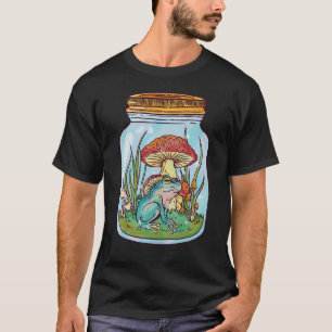 Mushroom Cottagecore Nature Goblincore Cute Frog J T-Shirt