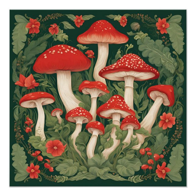 Mushroom Cottagecore Poster (Front)