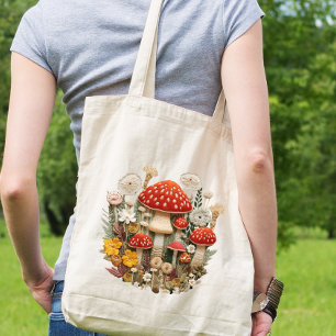 Mushroom Cottagecore Tote Bag