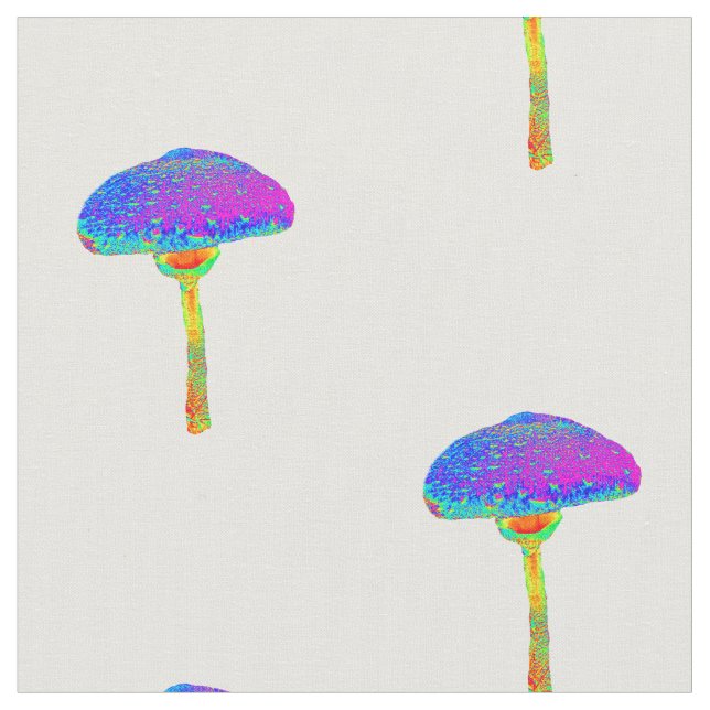 Mushroom Custom Combed Cotton Fabric (Close Up)