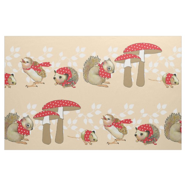 Mushroom Dot Ditto Fabric (Fat Quarter)