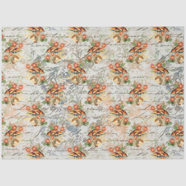 Mushroom Ephemera Design Series #17 Tissue Paper (Front)