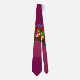 Mushroom Face Character Art Scarf Tie