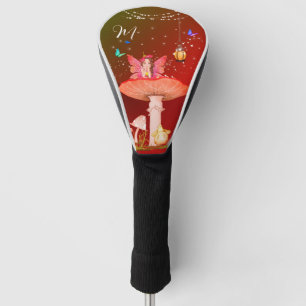 Mushroom Fairy Fantasy Monogram Magical  Golf Head Cover