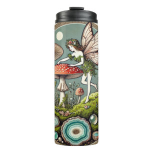 Mushroom Fairy Forager Thermal Tumbler