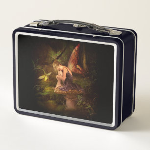 mushroom fairy metal lunch box