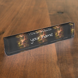 mushroom fairy nameplate