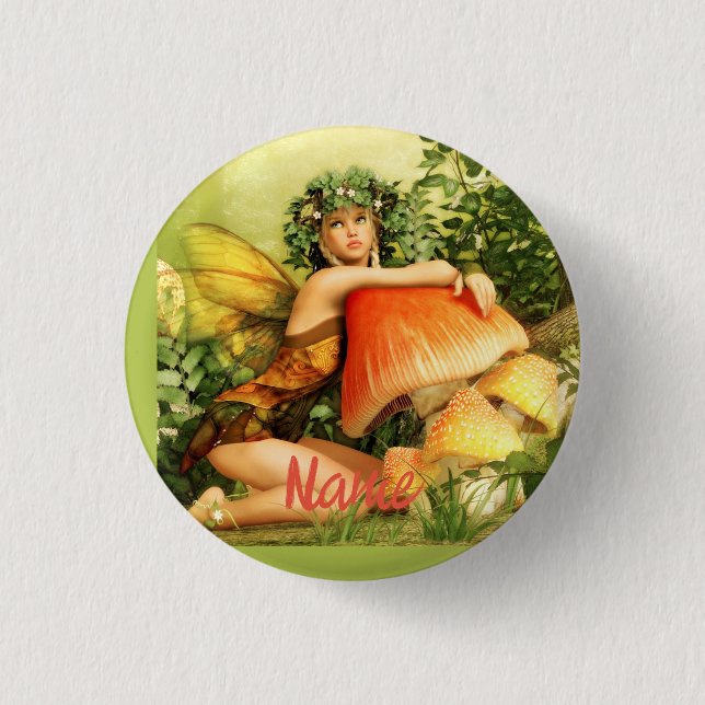 Mushroom fairy Thunder_Cove 3 Cm Round Badge (Front)