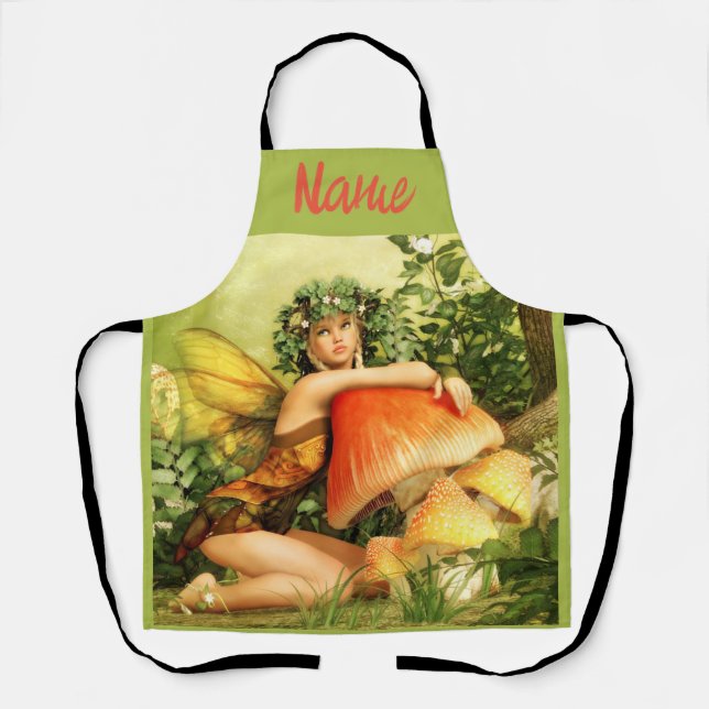 Mushroom fairy Thunder_Cove Apron (Front)