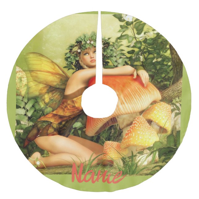 Mushroom fairy Thunder_Cove Brushed Polyester Tree Skirt (Front)