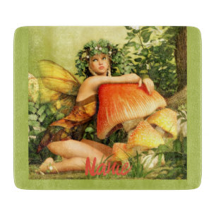 Mushroom fairy Thunder_Cove Cutting Board