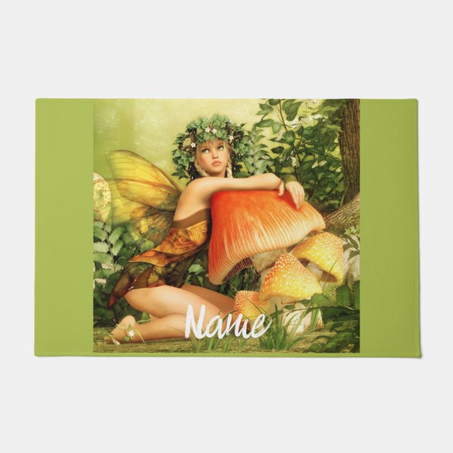 Mushroom fairy Thunder_Cove  Doormat (Front)