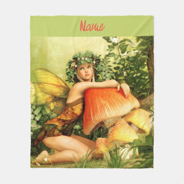 Mushroom Fairy Thunder_Cove  Fleece Blanket (Front)