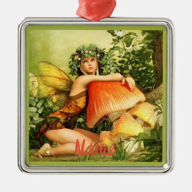 Mushroom fairy Thunder_Cove Metal Ornament (Front)