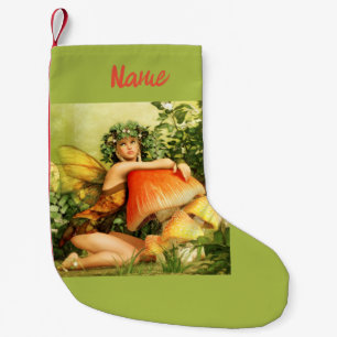 Mushroom fairy Thunder_Cove Small Christmas Stocking