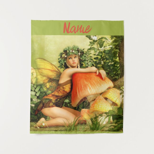 Mushroom fairy Thunder_Cove Tapestry (Front)