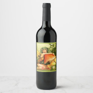 Mushroom fairy Thunder_Cove Wine Label