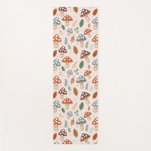 Mushroom, Fall foliage, Nature Patten  Yoga Mat